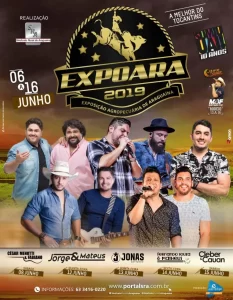 Sindicato Rural de AraguaÃÂ­na divulga shows da Expoara 2019