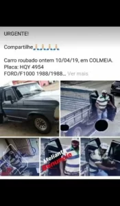 PolÃÂ­cia Civil recupera em AraguaÃÂ­na camionete furtada em Colmeia