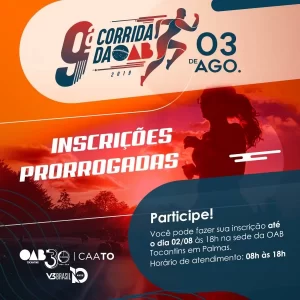 Prorrogadas as inscriÃÂ§ÃÂµes da Corrida da OAB