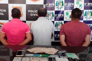 TrÃªs suspeitos de estelionato sÃÂ£o presos apÃÂ³s tentar aplicar golpe em banco de AugustinÃÂ³polis