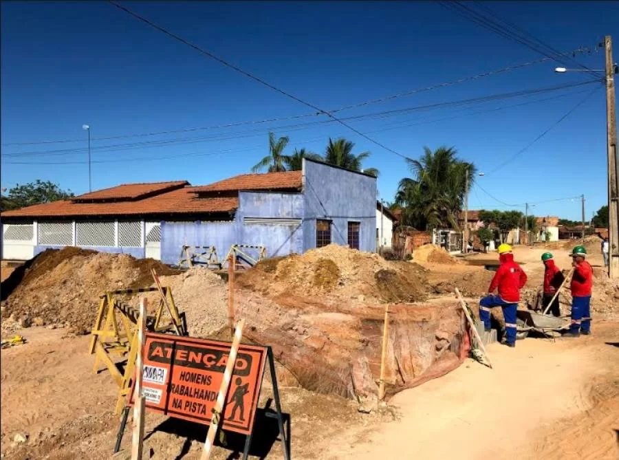 Pedro Afonso: Obras da Galeria de ÃÂguas Pluviais da Lagoa da Cruz seguem a todo o vapor