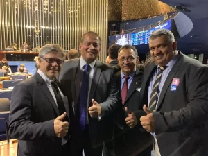 Em BrasÃÂ­lia, Eduardo do Dertins, Ivan Vaqueiro e Delegado RÃÂ©risson buscam recursos para obras