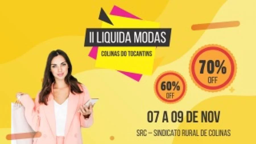 2 ÃÂº LÃÂ­quida Moda Colinas oferecerÃÂ¡ produtos pela metade do preÃÂ§o