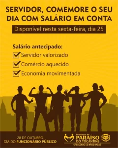 Prefeitura de ParaÃÂ­so paga salÃÂ¡rio de servidores nesta sexta-feira