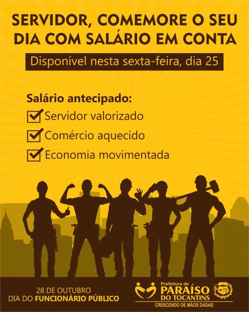 Prefeitura de ParaÃÂ­so paga salÃÂ¡rio de servidores nesta sexta-feira