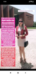 Jornalista ÃÂ© barrada na Assembleia por causa da roupa; presidÃªncia diz que vai tomar providÃªncias