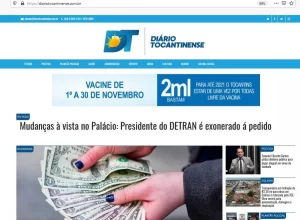 DiÃÂ¡rio Tocantinense passarÃÂ¡ por manutenÃÂ§ÃÂ£o em seu servidor; noticiÃÂ¡rio volta a ser atualizado na prÃÂ³xima segunda-feira (18)