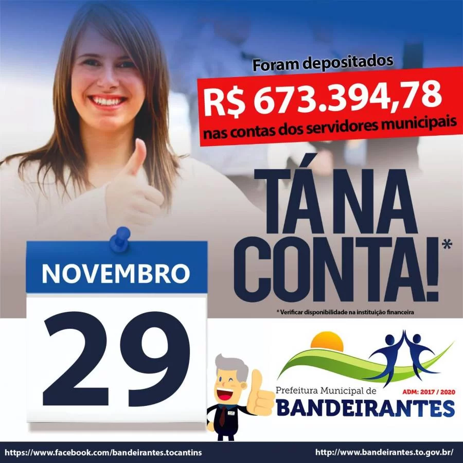 Prefeitura de Bandeirantes paga salÃÂ¡rios dos servidores antecipadamente