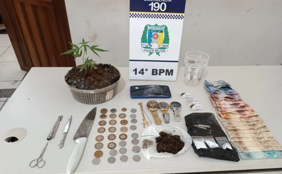 Jovem é preso por tráfico de drogas em ponto estratégico de Colinas do Tocantins