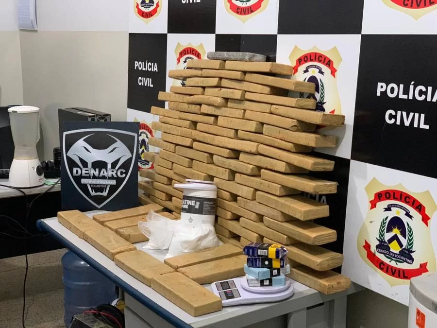 PolÃÂ­cia Civil do Tocantins apreende mais de 70 quilos de maconha na regiÃÂ£o norte da Capital