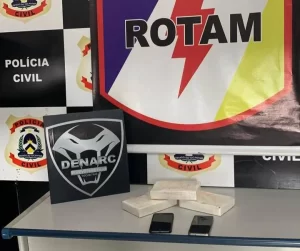 ForÃÂ§as policiais do Tocantins realizam a prisÃÂ£o em flagrante de duas pessoas por trÃÂ¡fico de drogas