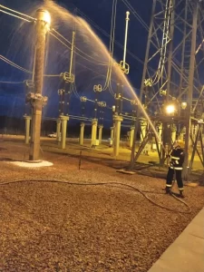 Gurupi: princÃÂ­pio de incÃªndio em subestaÃÂ§ÃÂ£o mobiliza Corpo de Bombeiros Militar