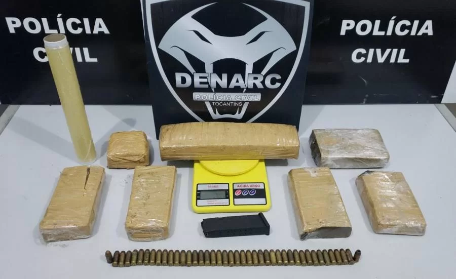 PolÃÂ­cia Civil apreende 5 quilos de maconha e prende dois traficantes na RegiÃÂ£o Sul de Palmas