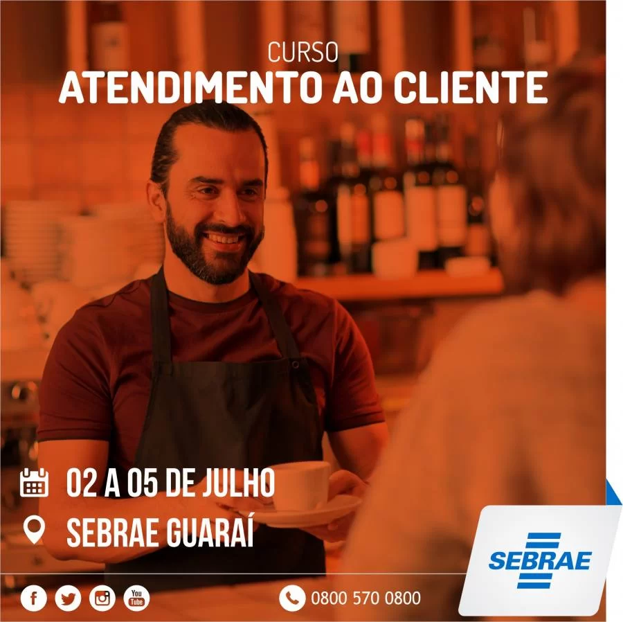 Sebrae realiza Curso de Atendimento ao Cliente em GuaraÃÂ­
