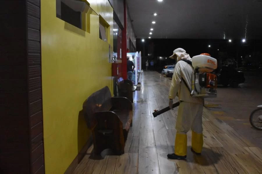 Ruas de Colinas passam por desinfecÃÂ§ÃÂ£o preventiva ao novo coronavÃÂ­rus