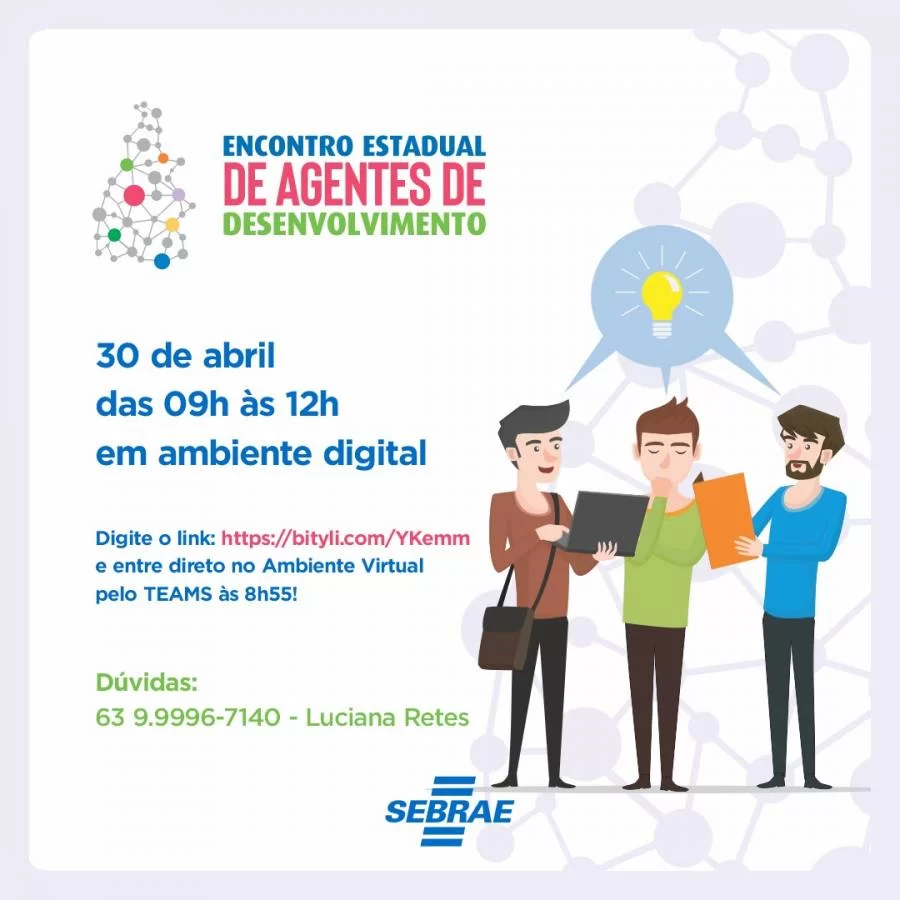 Sebrae realiza encontro virtual de Agentes de Desenvolvimento nesta quinta