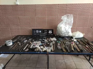 Sistema PenitenciÃÂ¡rio e Prisional realiza operaÃÂ§ÃÂ£o Lockdown e apreende materiais ilÃÂ­citos na CPP