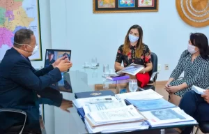 Governo do Estado propÃÂµe parceria com a Fieto na produÃÂ§ÃÂ£o de mÃÂ¡scaras para rede de ensino