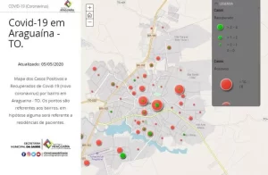 Prefeitura de AraguaÃÂ­na lanÃÂ§a site com mapeamento dos casos da covid-19