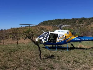 HelicÃÂ³ptero da SeguranÃÂ§a PÃÂºblica resgata estudantes de BrasÃÂ­lia na regiÃÂ£o de Porto Nacional