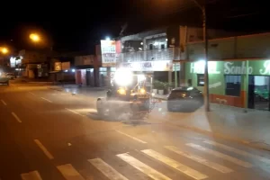 Trabalho de desinfecÃÂ§ÃÂ£o segue pelas avenidas Fortaleza e Tocantins nesta sexta, 8