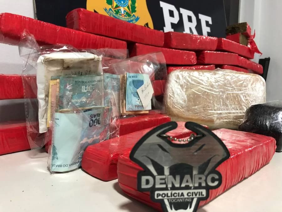 PolÃÂ­cia Civil apreende mais de 30 quilos de entorpecentes em GuaraÃÂ­ do Tocantins