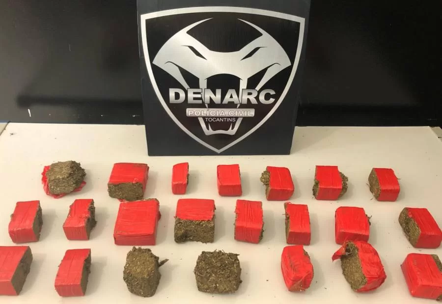 Mulher ÃÂ© presa pela PolÃÂ­cia Civil do Tocantins por transportar 3,5 quilos de maconha