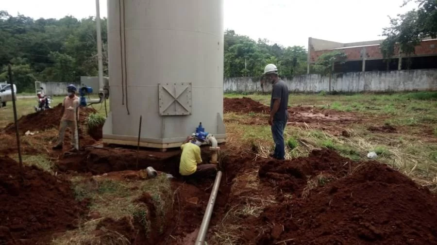 Novo reservatÃÂ³rio ÃÂ© interligado ÃÂ  rede de distribuiÃÂ§ÃÂ£o de Aurora