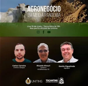 Presidente do Sistema OCB/TO participa de live para discutir o agronegÃÂ³cio em meio a pandemia