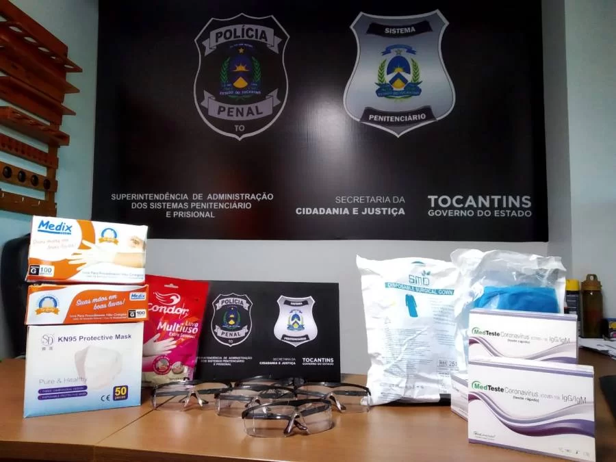 Cidadania e JustiÃÂ§a recebe doaÃÂ§ÃÂ£o do Departamento PenitenciÃÂ¡rio Nacional de itens para combater a Covid