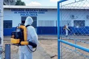 Prefeitura de Miracema realiza desinfecÃÂ§ÃÂ£o nas dependÃªncias da Secretaria Municipal de SaÃÂºde