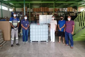 Secretaria de SaÃÂºde de ParaÃÂ­so do Tocantins recebe doaÃÂ§ÃÂ£o de ÃÂ¡lcool da Temar 3