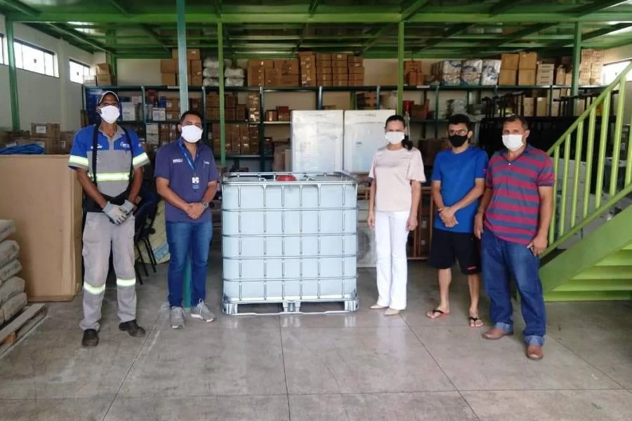 Secretaria de SaÃÂºde de ParaÃÂ­so do Tocantins recebe doaÃÂ§ÃÂ£o de ÃÂ¡lcool da Temar 3