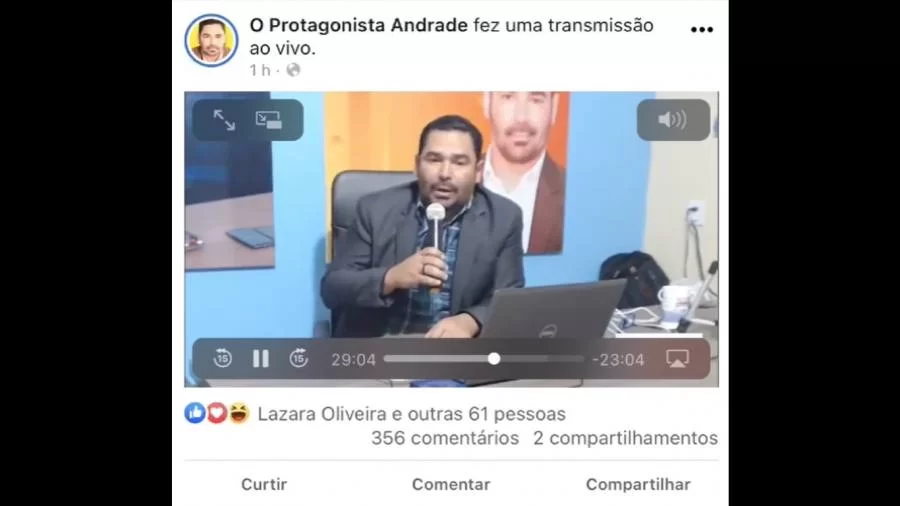 Editorial: Live do Ã¢ÂÂProtagonistaÃ¢ÂÂ com Kasarin expÃÂµe dificuldade de candidato a debater ideias para Colinas em veÃÂ­culos de comunicaÃÂ§ÃÂ£o