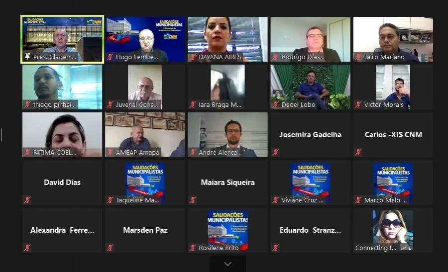 Mobilizados pela ATM, prefeitos e prefeitas eleitas do Tocantins participam de encontro online