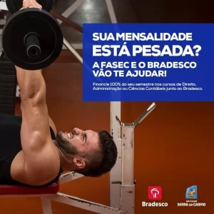 FASEC firma convÃªnio com o Bradesco e vai financiar 100% o semestre dos cursos de Direito, AdministraÃÂ§ÃÂ£o e CiÃªncias ContÃÂ¡beis