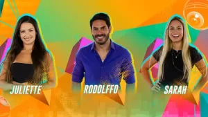 Com votaÃÂ§ÃÂ£o aberta a brasiliense Sarah, Rodolffo e Juliette estÃÂ£o no paredÃÂ£o