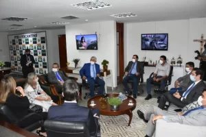 Antônio Andrade e deputados recebem presidente da União Nacional dos Legisladores e Legislativo Estaduais