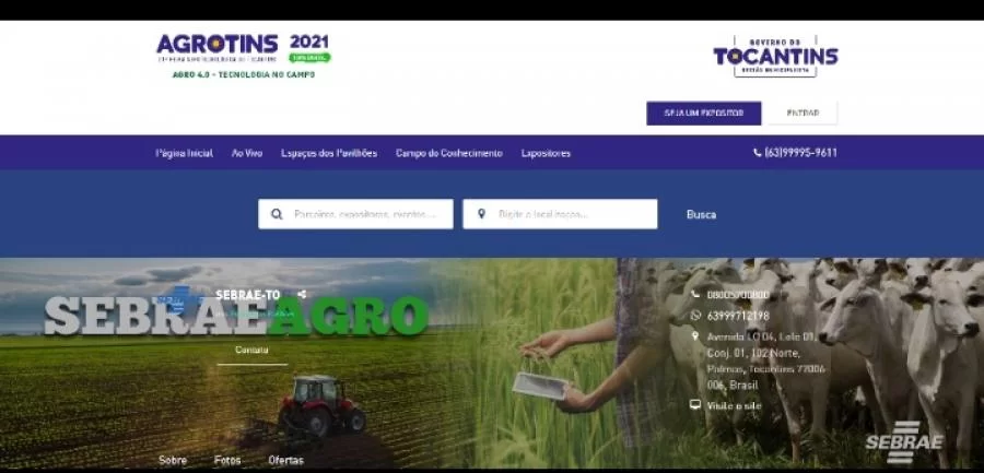 Sebrae Tocantins marca presença na Agrotins Digital