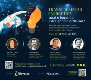 Energisa vai inaugurar o primeiro centro de inteligÃªncia artificial do setor elétrico em evento online aberto ao público