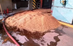 Zona Rural de Silvanópolis: Princípio de incÃªndio em fornalha é combatido por equipe de Bombeiros