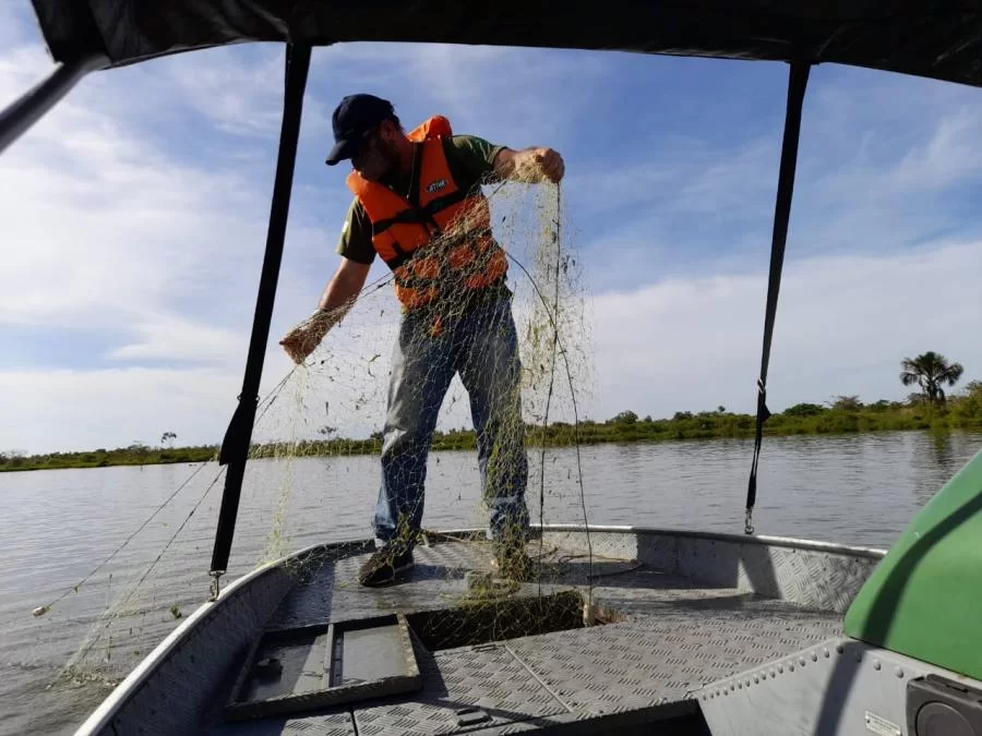 Fiscalização no Rio Tocantins apreende 2650 metros de redes em junho