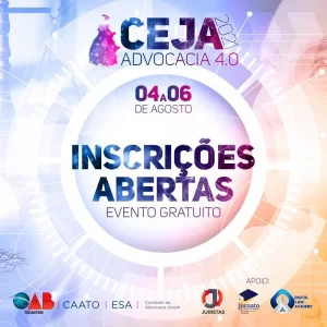 Estão abertas as inscrições para a ConferÃªncia da Jovem Advocacia