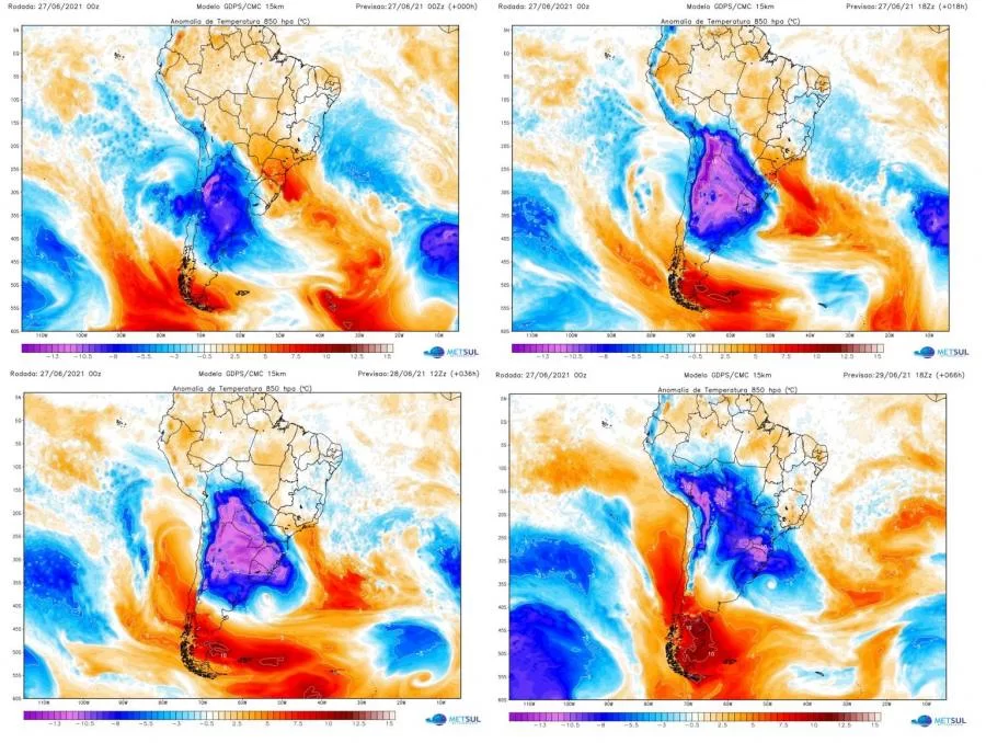 Surpresa: Estado do Tocantins recebe parte de massa de ar polar que vem do sul do Brasil