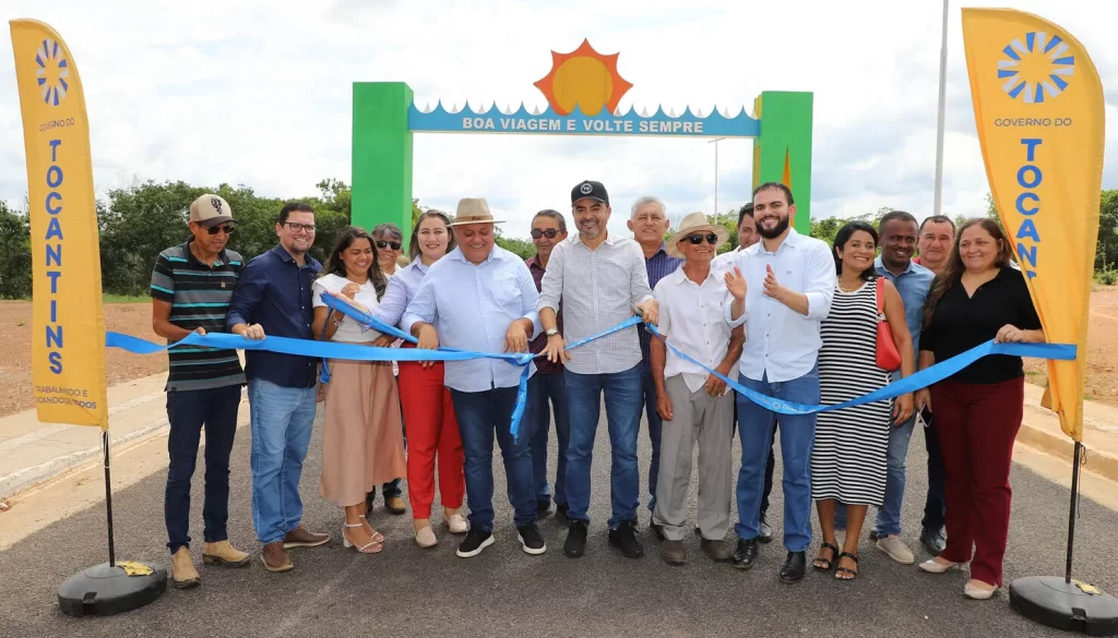 Em Rio Sono, governador Wanderlei Barbosa inaugura acesso à BR-010 e asfaltamento urbano avaliados em R$ 5 milhões