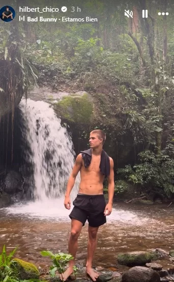 Filho de Fernanda Lima e Rodrigo Hilbert: Francisco Hilbert curte dia de descanso em cachoeira