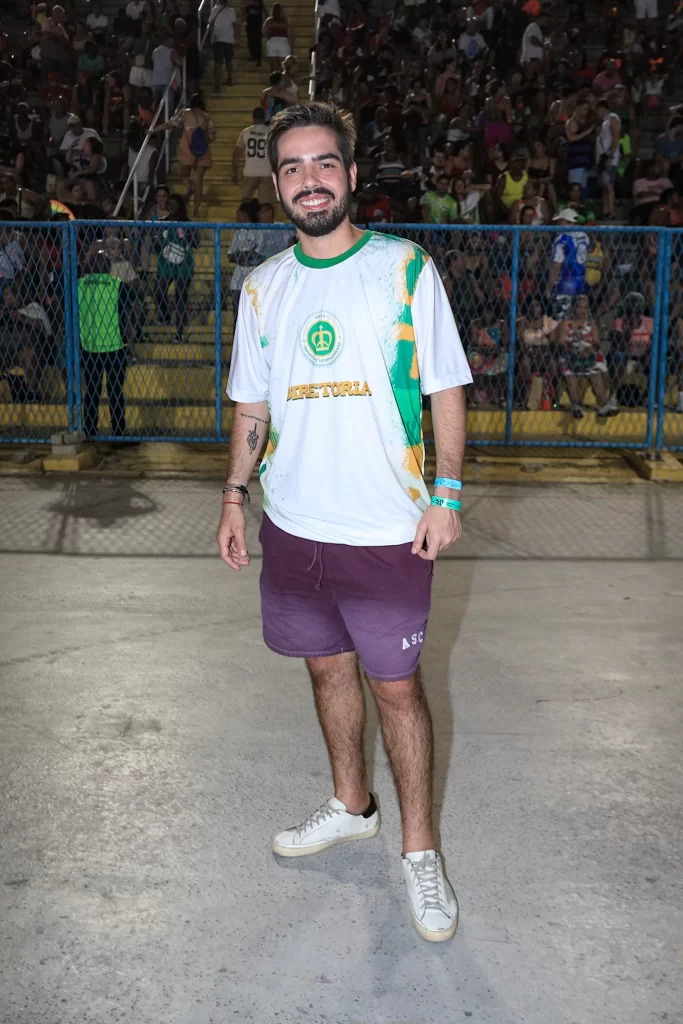 João Guilherme Silva prestigia ensaio da Imperatriz Leopoldinense na Marquês de Sapucaí