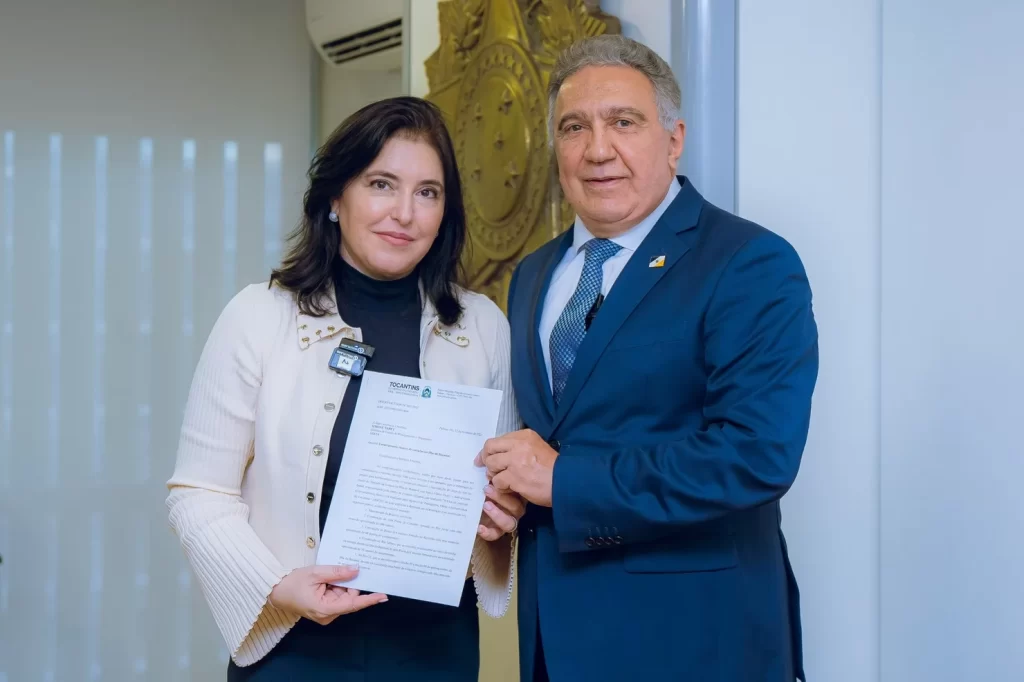 Vice-Governador de Tocantins, Laurez Moreira, Busca Inserção do Estado no Projeto Rotas de Integração Sul-Americana em Reunião com Simone Tebet