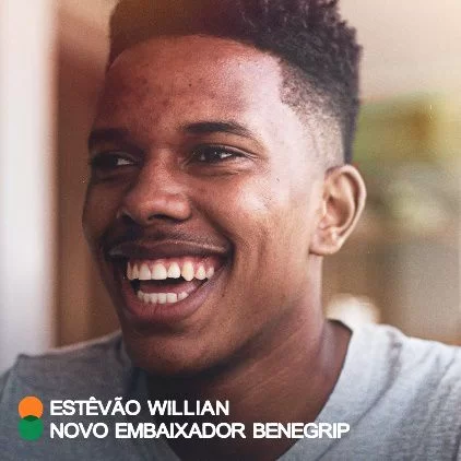 Estêvão Willian é o novo embaixador de Benegrip com contrato milionário