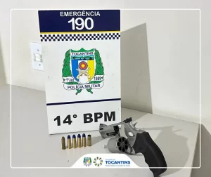 Homem é preso em flagrante por porte ilegal de arma e descumprimento de medida protetiva em Brasilândia do Tocantins